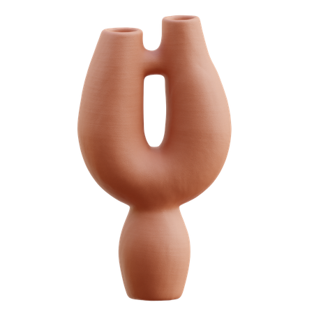 Modern Clay Vase  3D Icon