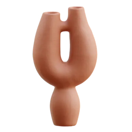 Modern Clay Vase  3D Icon