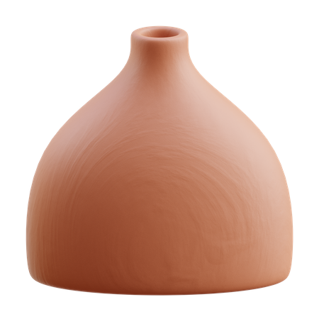 Modern Clay Vase 3D Illustration