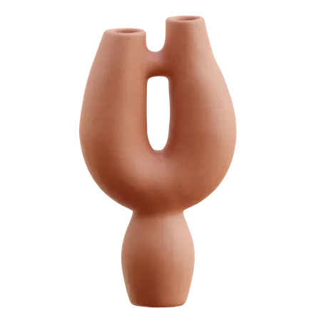 Modern Clay Vase  3D Icon