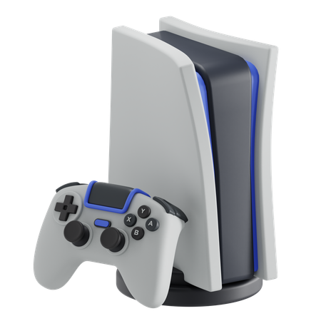 Modern console and controller  3D Icon