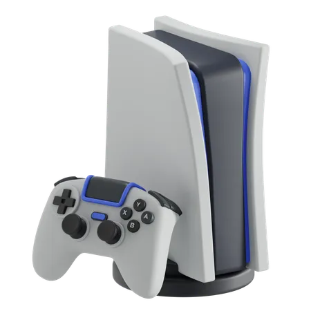 Modern console and controller  3D Icon