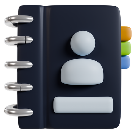 Modern Contact Book  3D Icon