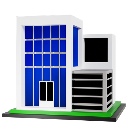 Modern Corporate Building  3D Icon