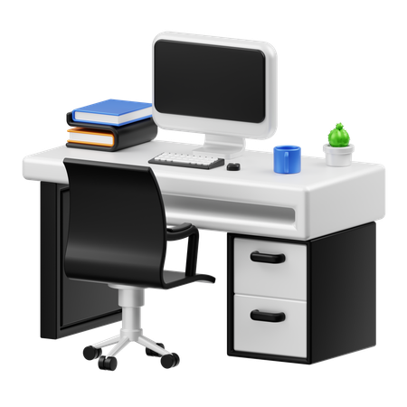 Modern Desk  3D Icon