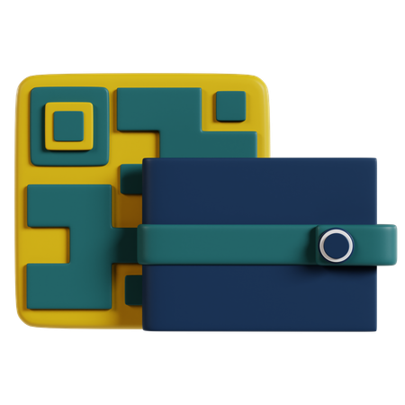 Modern Digital Wallet  3D Icon