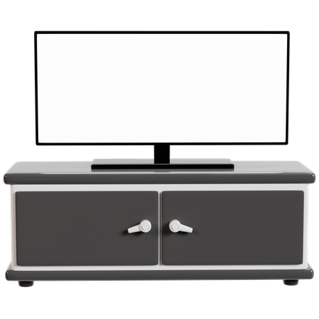 Modern Flat-Screen Television  3D Icon