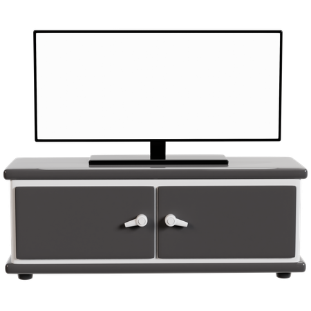 Modern Flat-Screen Television  3D Icon