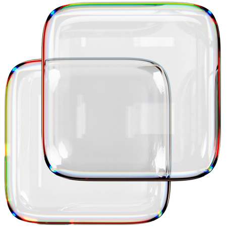 Modern Glass Dispersion Art  3D Icon