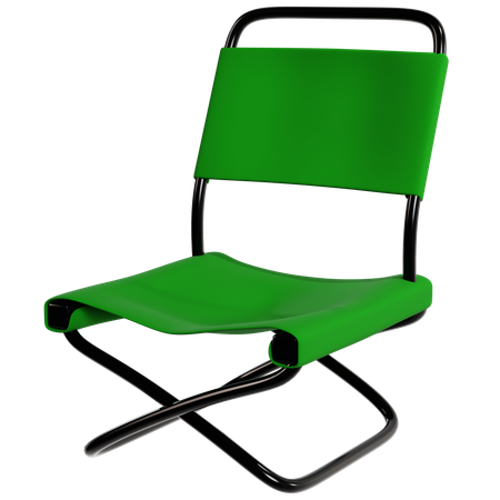 Modern Green Camping Chair  3D Icon