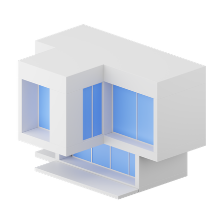 Modern House  3D Icon