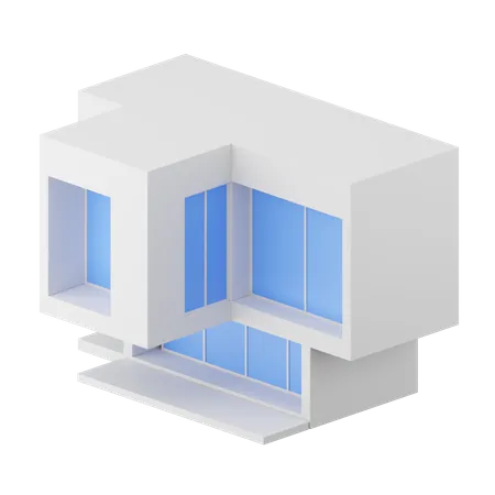 Modern House  3D Icon