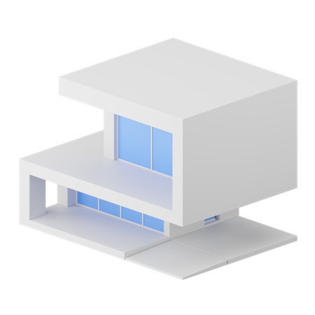 Modern House  3D Icon