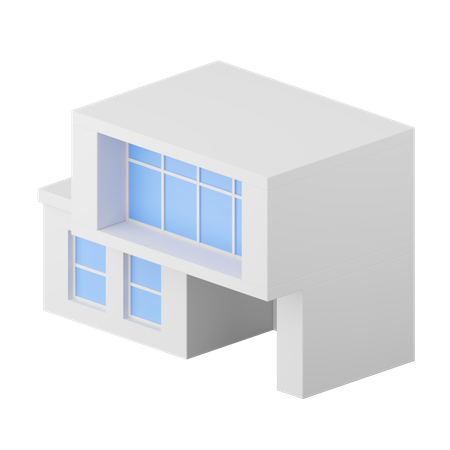 Modern House  3D Icon