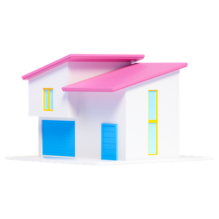 Modern House  3D Icon