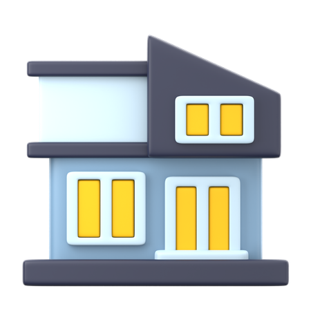 Modern House  3D Icon