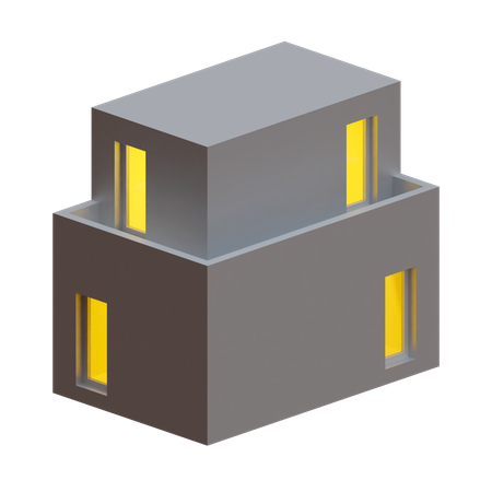Modern House  3D Icon