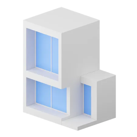 Modern House  3D Icon