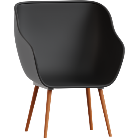 Modern Resin Outdoor Chair  3D Icon