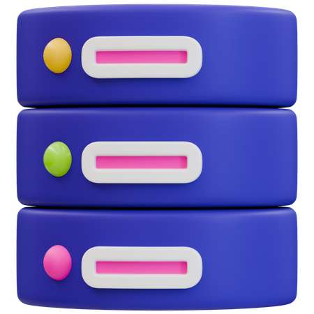 Modern Server Stack  3D Icon