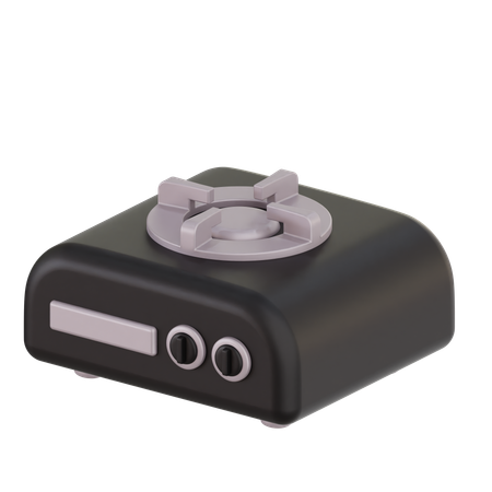 Modern Single Burner Gas Stove  3D Illustration