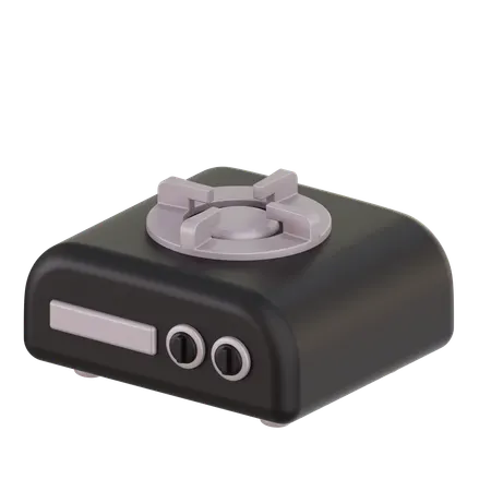 Modern Single Burner Gas Stove  3D Illustration