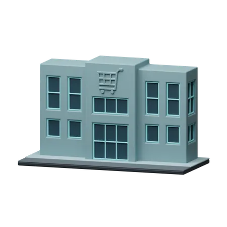 Modern store building  3D Icon