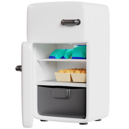 Moderner Kühlschrank aus Edelstahl  3D Icon