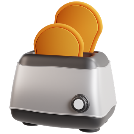 Moderner Toaster aus Edelstahl  3D Icon