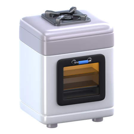 Moderner Gasherd  3D Icon