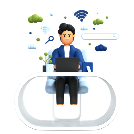Moderner Geschäftsmann  3D Icon