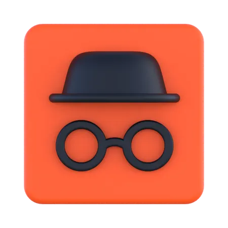 Modo incógnito  3D Icon