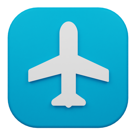 Modo avião  3D Icon