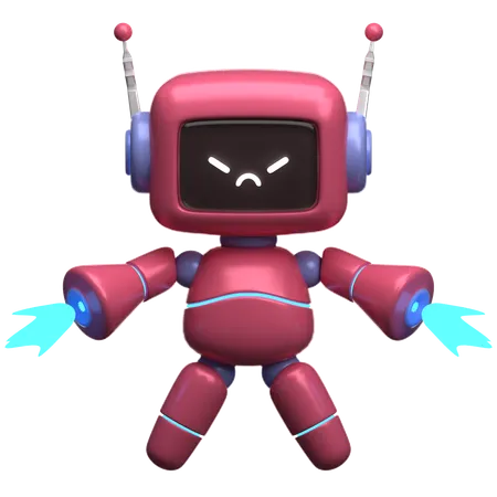 Modo de luta do robô  3D Illustration