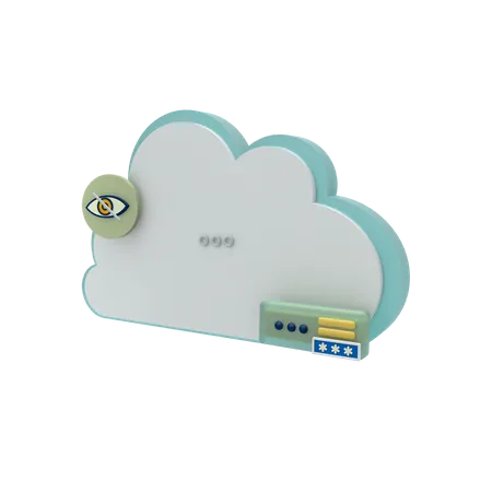 Modo de segurança do servidor em nuvem  3D Icon