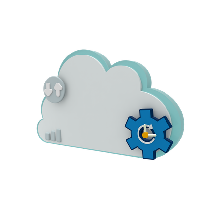 Modo de velocidade do servidor em nuvem  3D Icon