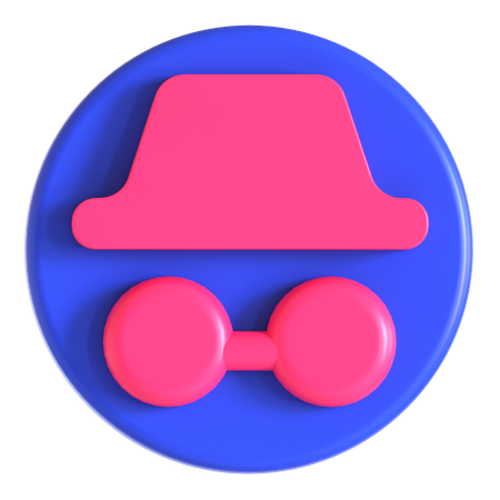 Modo anônimo  3D Icon