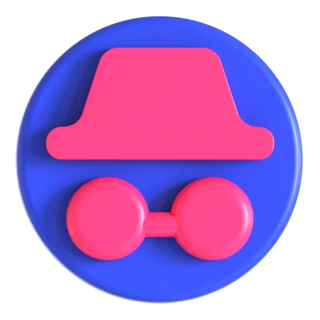 Modo anônimo  3D Icon