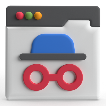 Modo incógnito  3D Icon