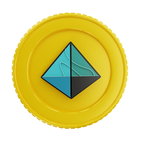 Moeda aurora de ouro  3D Icon