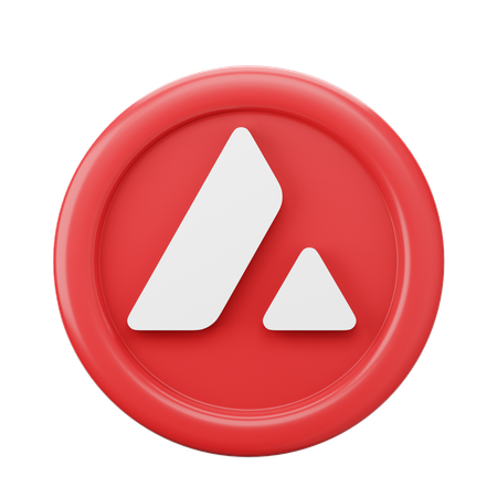 Moeda Avalanche Avax Coin  3D Icon