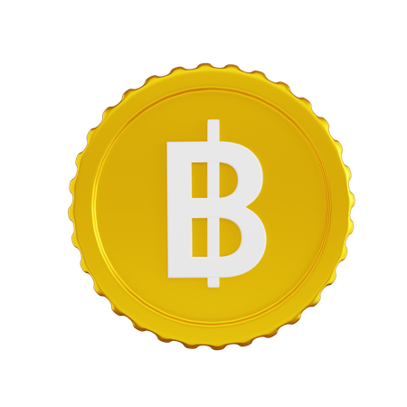 Moeda bhat da Tailândia  3D Icon