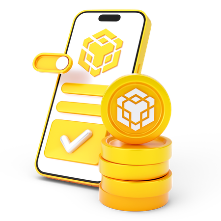 Moeda binance online  3D Icon
