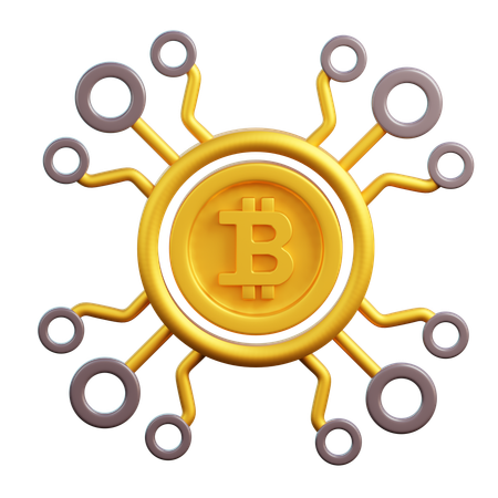 Moeda Bitcoin  3D Icon