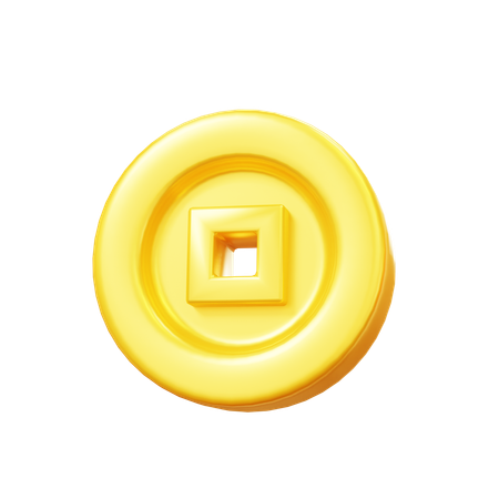 Moeda chinesa  3D Icon