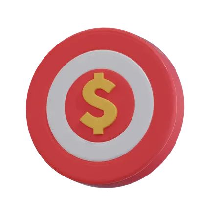 Moeda com cifrão  3D Icon