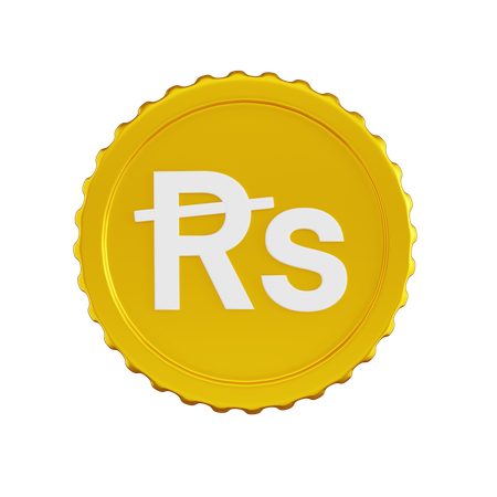 Moeda da rupia do Paquistão  3D Icon