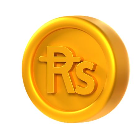 Moeda da rupia do Paquistão  3D Icon