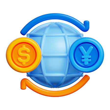 Câmbio monetário  3D Icon
