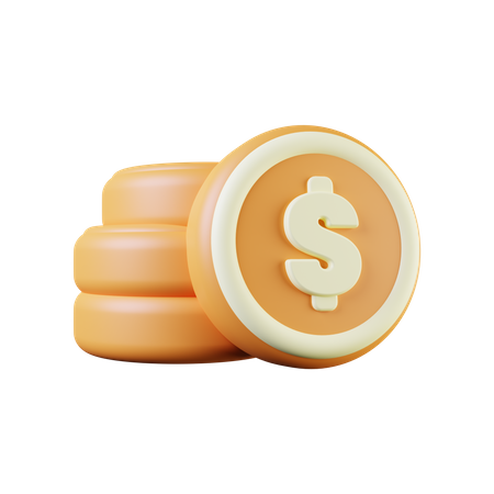 Moeda de dólar  3D Icon
